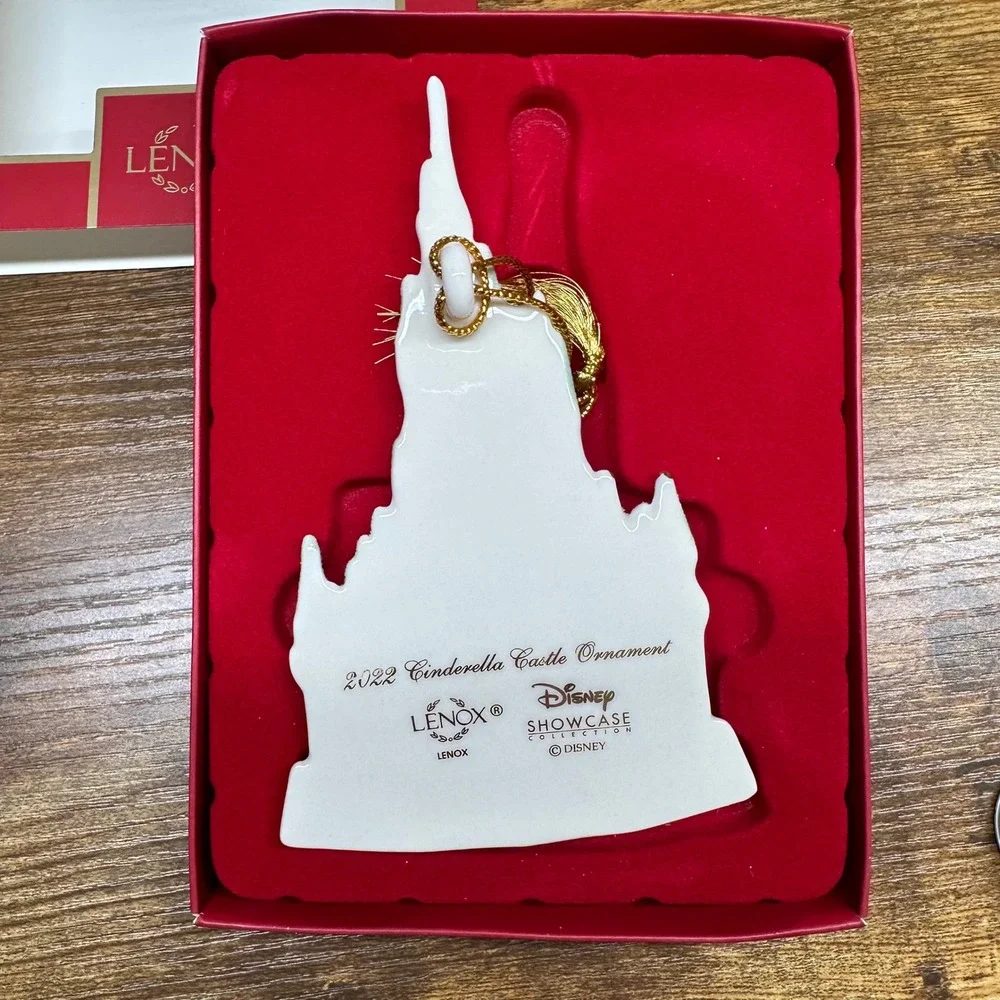 Lenox Disney 2022 Cinderella Castle Ornament Porcelain Gold Accents Boxed